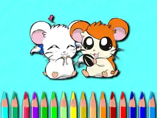 Spel Hamster Coloring Book aanlyn