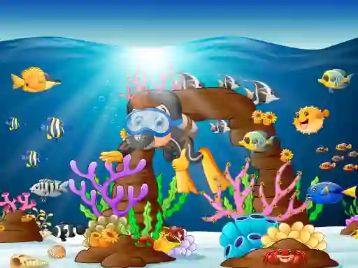 Spel Water Dive 2D: Underwater Survival aanlyn