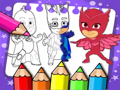 Spel PJ Masks Coloring Book aanlyn
