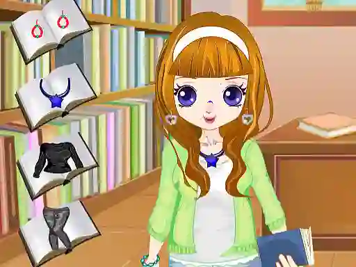 Spel Library Girl Dressup aanlyn