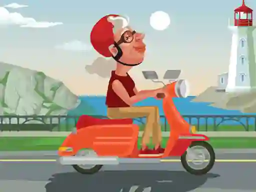 Spel City Scooter Ride Coloring aanlyn
