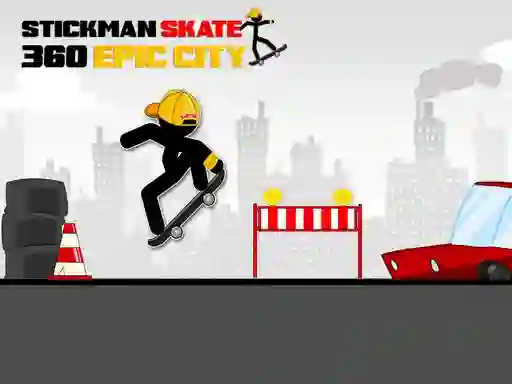 Spel Stickman Skate 360 Epic City aanlyn