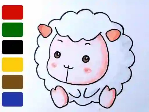 Spel Baby sheep ColoringBook aanlyn