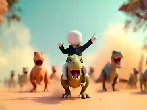 Spel Stickman: Dinosaur arena aanlyn