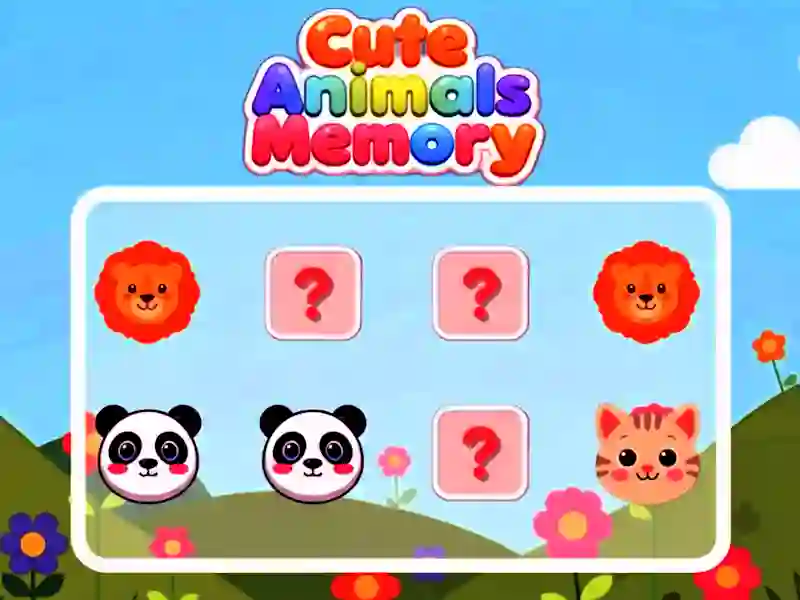 Spel Cute Animals Memory aanlyn