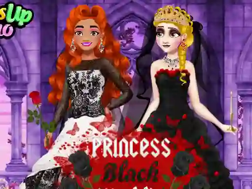Spel Princess Black Wedding Dress aanlyn