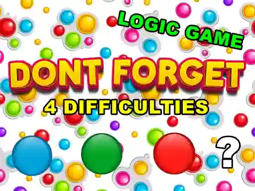 Spel Dont Forget aanlyn
