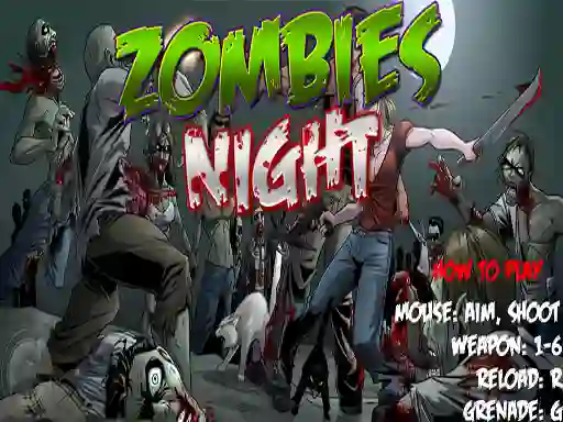 Spel Zombies Night aanlyn