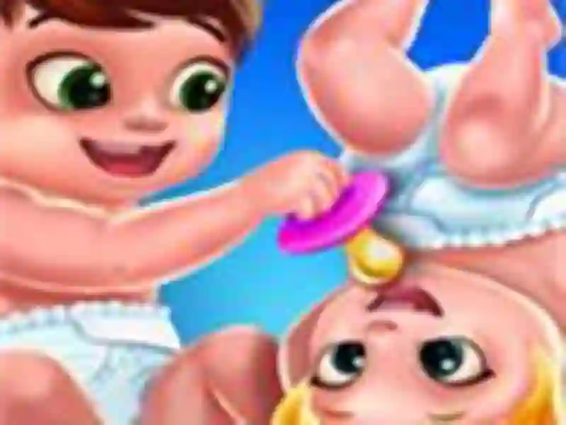 Spel Baby Twins Caring Day aanlyn