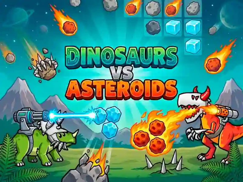 Spel Dinosaurs vs Asteroids aanlyn