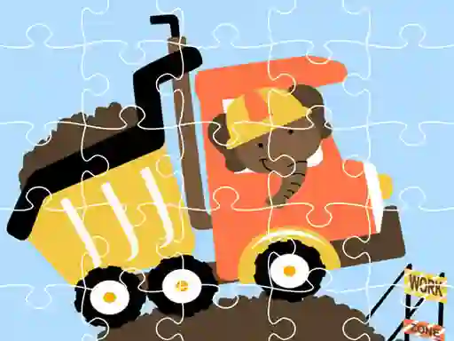 Spel Dumper Trucks Jigsaw aanlyn