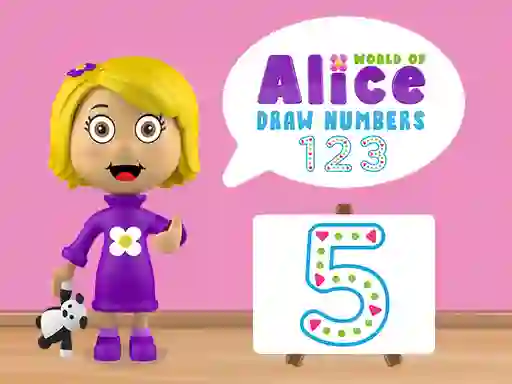 Spel World of Alice Draw Numbers aanlyn