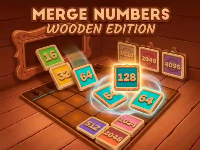 Spel Merge Numbers Wooden Edition aanlyn
