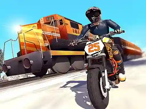 Spel Trail Bike vs Train Race aanlyn