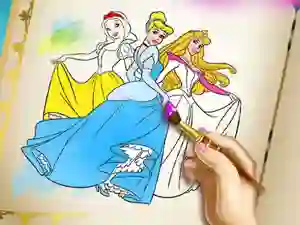 Spel Princesses Coloring Book aanlyn