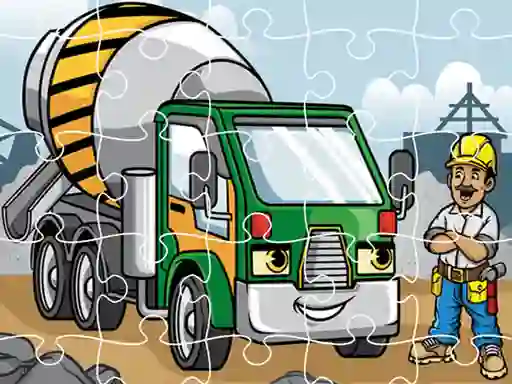 Spel Construction Trucks Jigsaw aanlyn