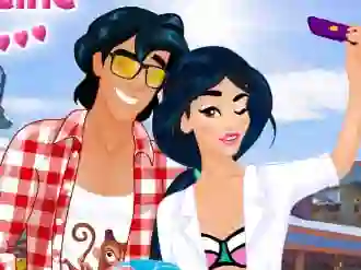 Spel Couple Travel Selfie aanlyn