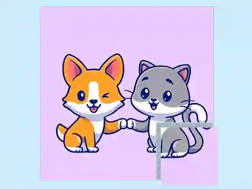 Spel Cats and Dogs Puzzle aanlyn