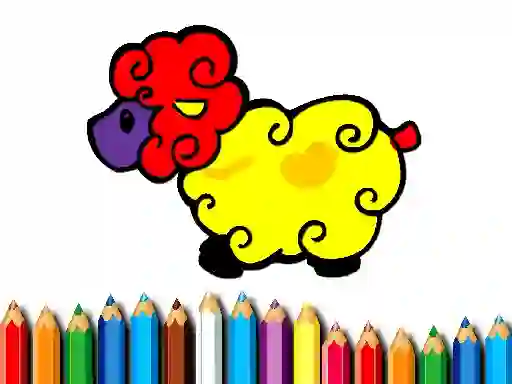 Spel Baby Sheep Coloring aanlyn