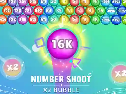 Spel Number Shoot x 2 bubble aanlyn