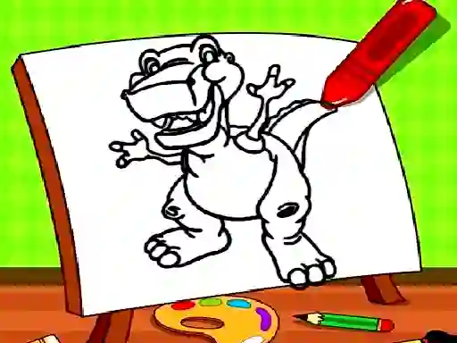 Spel Easy Kids Coloring Dinosaur aanlyn