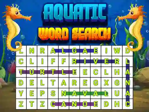 Spel Aquatic Word Search aanlyn