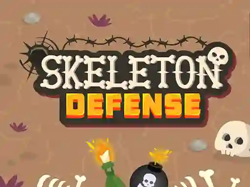 Spel Skeleton Defense aanlyn