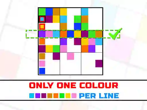 Spel Only one color per line aanlyn