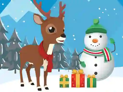 Spel Christmas Deer Jigsaw aanlyn