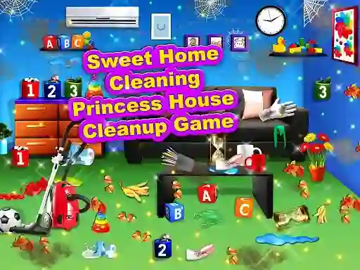 Spel Sweet Home Cleaning: Princess House Cleanup Game aanlyn