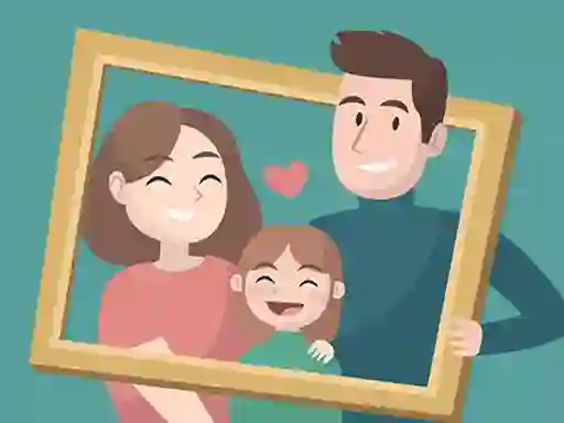 Spel Happy Family Puzzle aanlyn