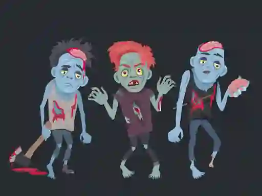 Spel Zombies and Skeletons Coloring aanlyn