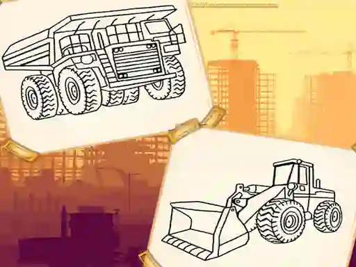 Spel Construction Trucks Coloring aanlyn