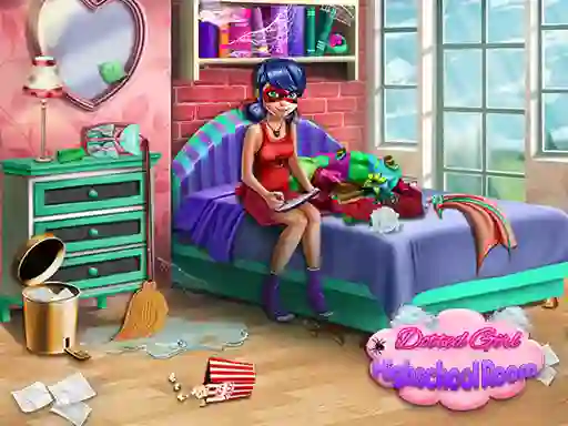 Spel Dotted Girl: Highschool room aanlyn