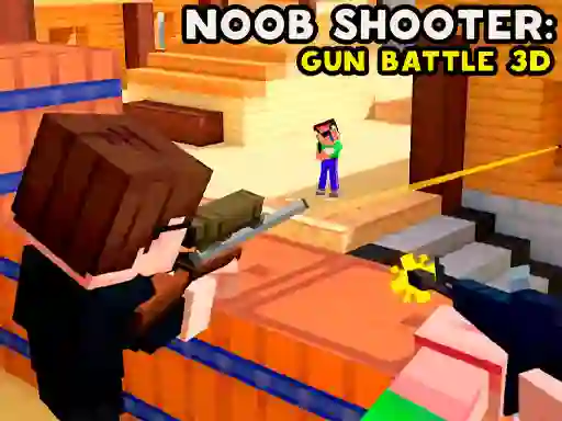 Spel Noob Shooter: Gun Battle 3D aanlyn