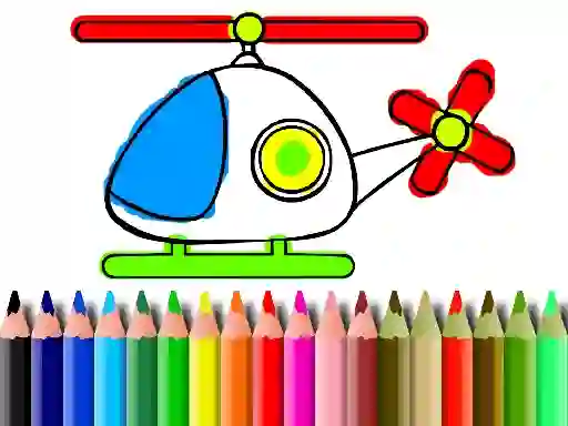 Spel Back To School Helicopter Coloring aanlyn