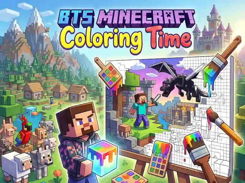 Spel BTS Minecraft Coloring Time aanlyn