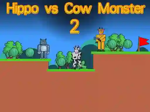Spel Hippo vs Cow Monster 2 aanlyn