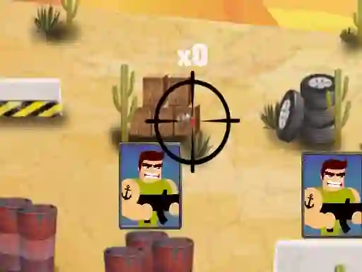 Spel 2D War Friends Shooting aanlyn