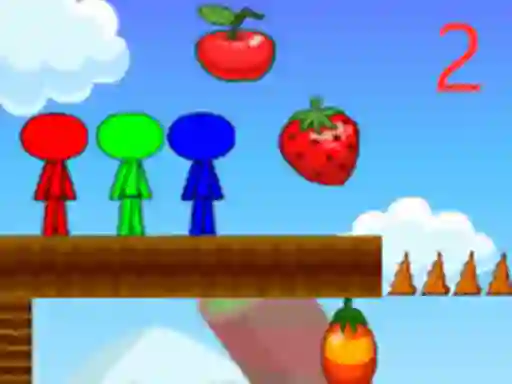 Spel Stickman Bros In Fruit Island 2 aanlyn