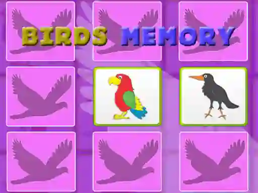 Spel Kids Memory With Birds aanlyn