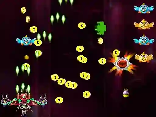 Spel Space Attack Chicken Invaders aanlyn