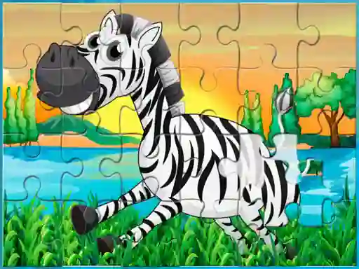 Spel Happy Animals Jigsaw aanlyn