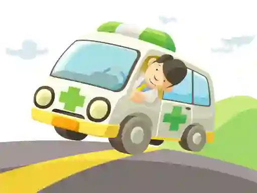 Spel Cartoon Ambulance aanlyn
