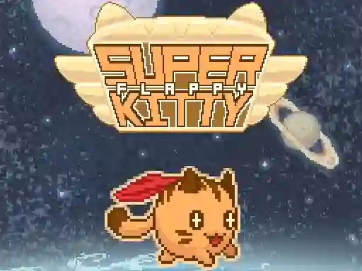 Spel Flappy Super Kitty aanlyn