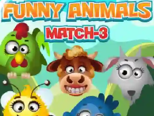 Spel Funny Animals Match 3 aanlyn