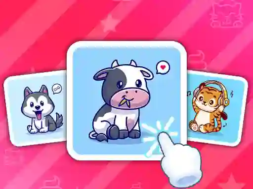 Spel Cute Animal Cards aanlyn