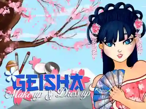 Spel Geisha make up and dress up aanlyn