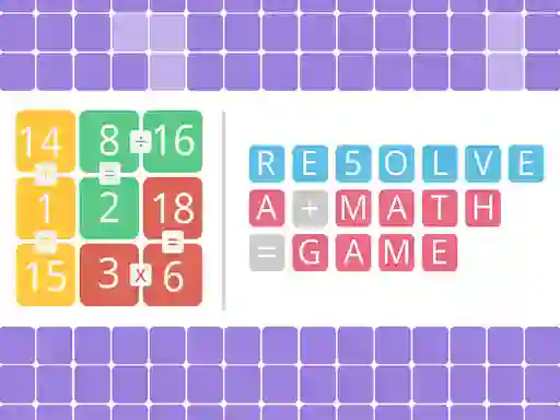 Spel Resolve a math game aanlyn