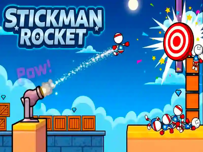 Spel Stickman Rocket aanlyn